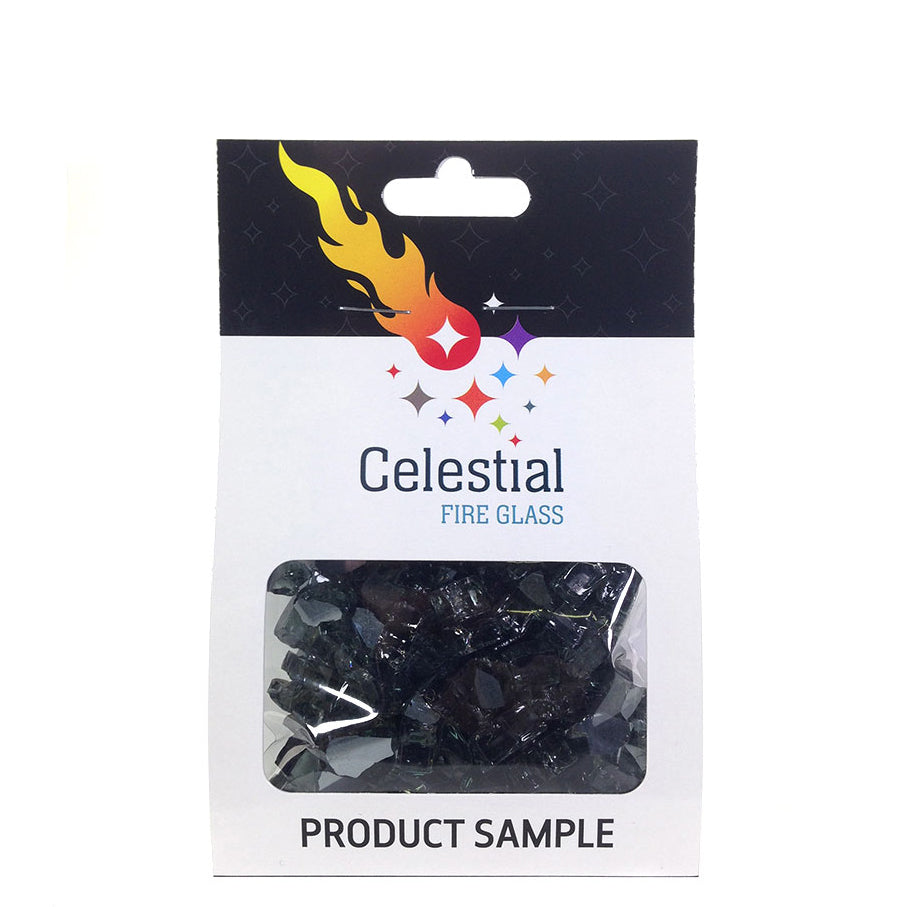 Tempered Fire Glass - 1/4" Dark Matter Black Reflective