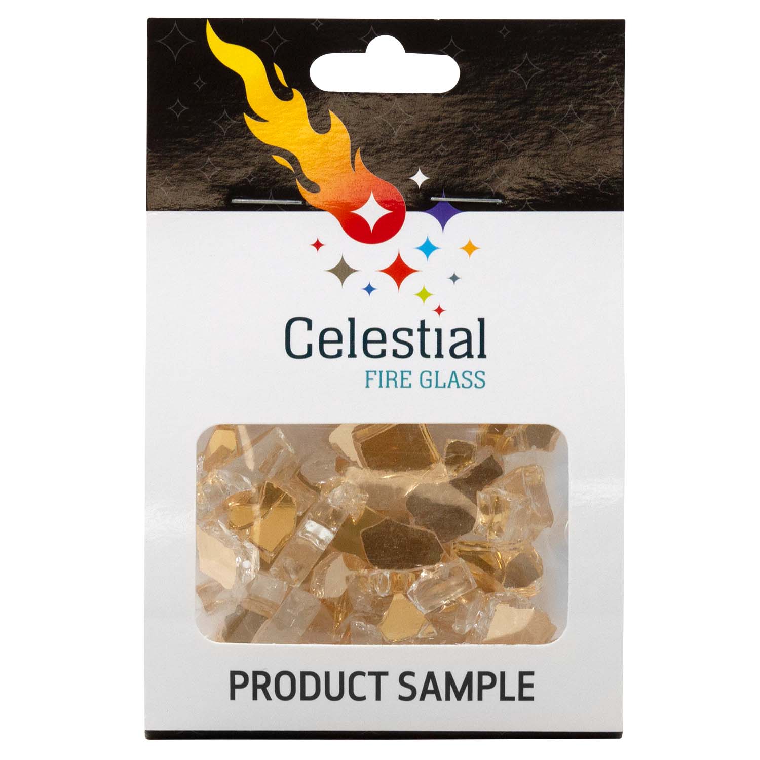 Tempered Fire Glass - 1/4" Sunstorm Gold Reflective