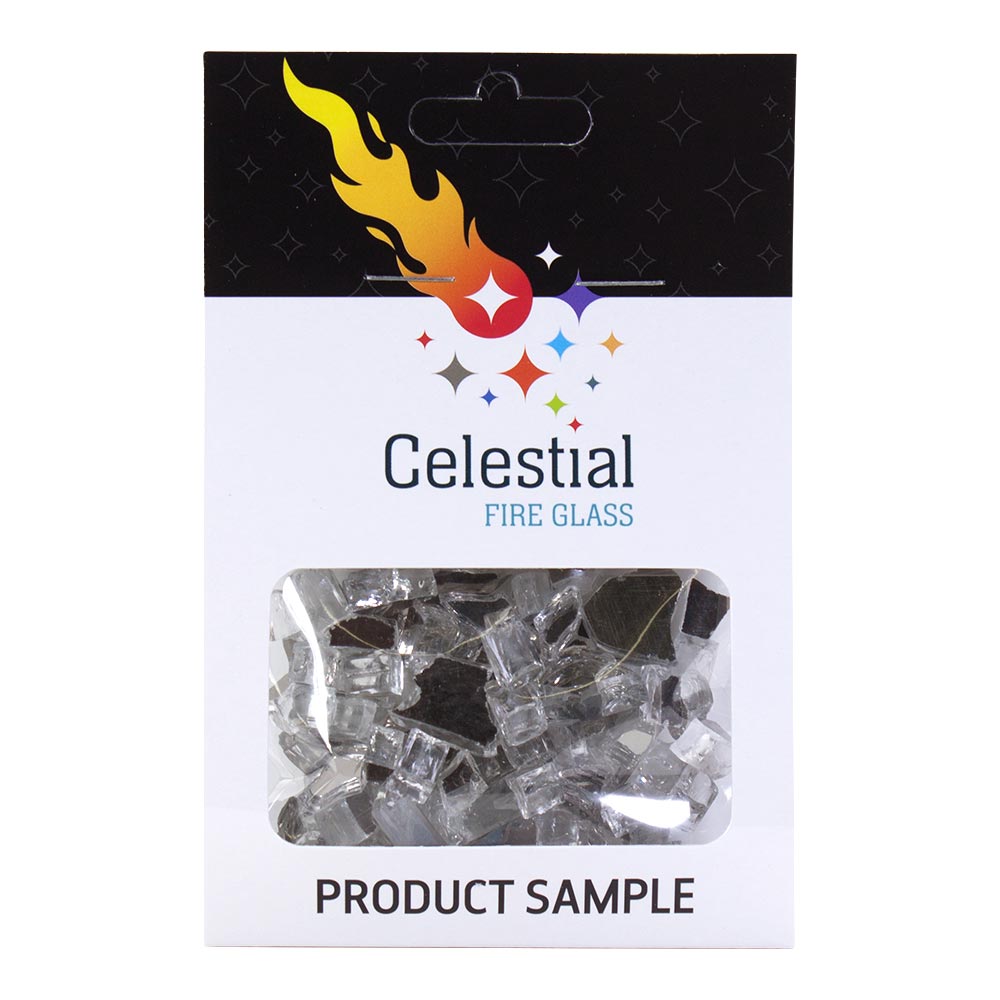 Tempered Fire Glass - 1/4" Diamond Starlight Reflective