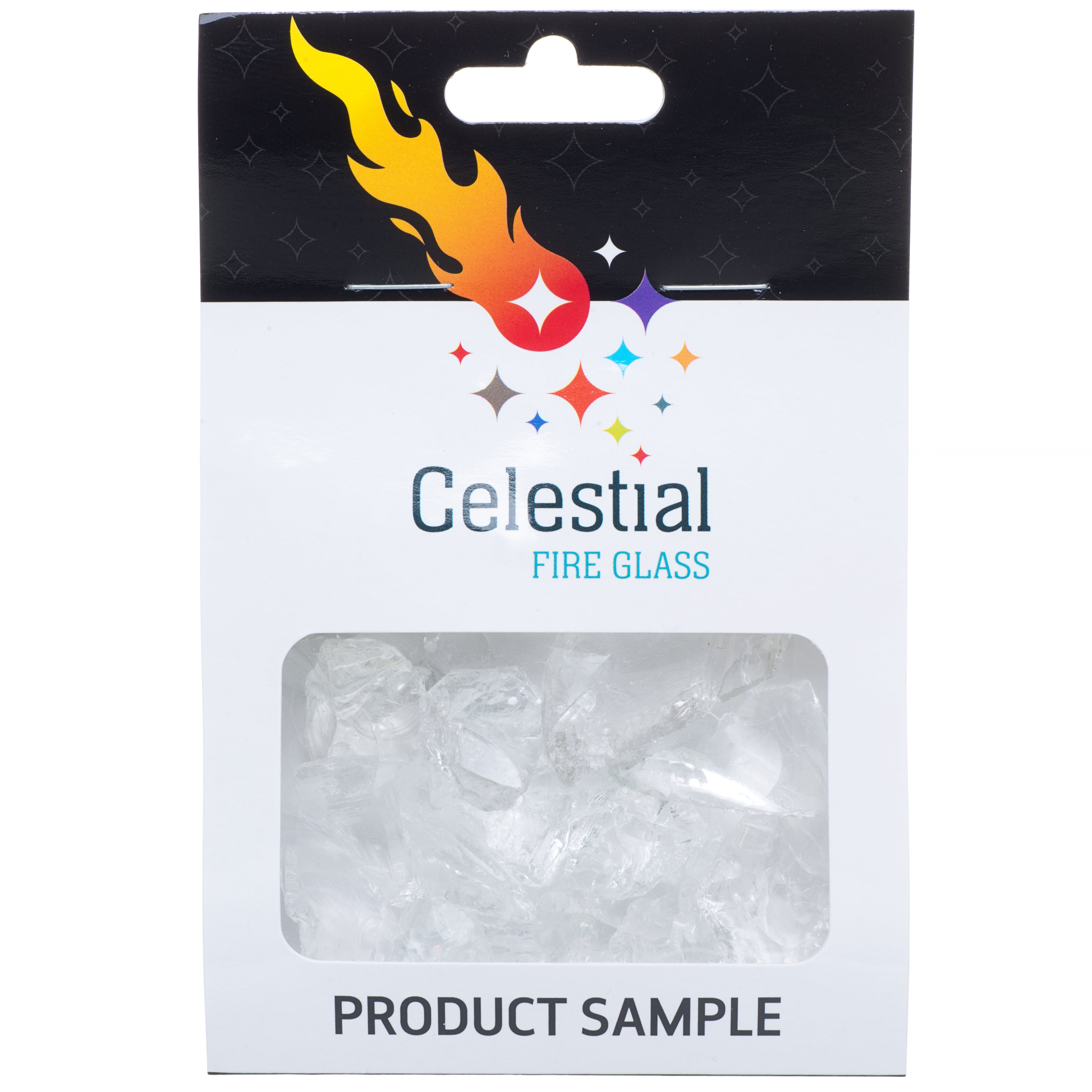 Crushed Fire Glass - Clear 1/2" to 3/4"