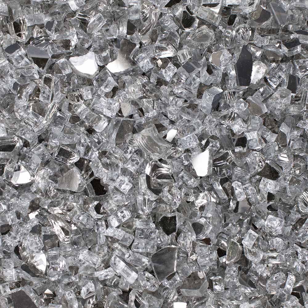 Tempered Fire Glass - 1/4" Diamond Starlight Reflective