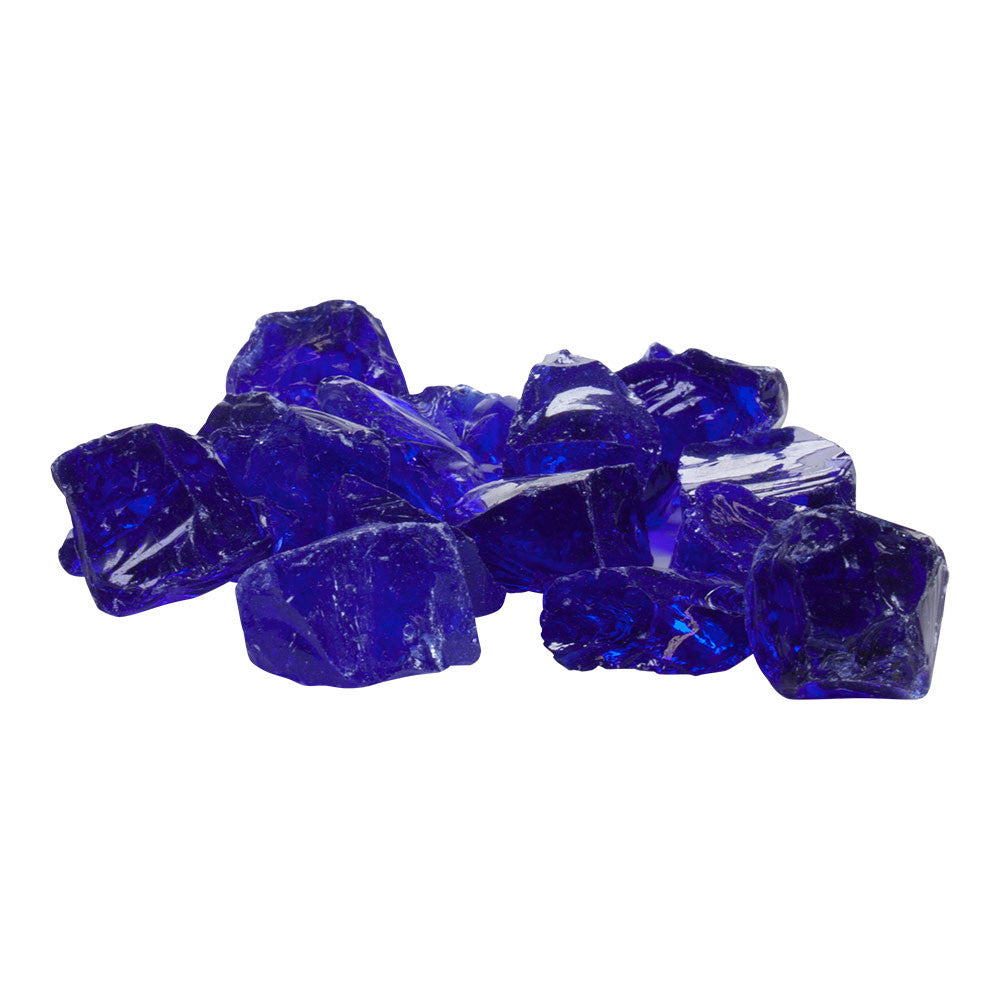 Cobalt Blue Crushed Fire Glass Pieces