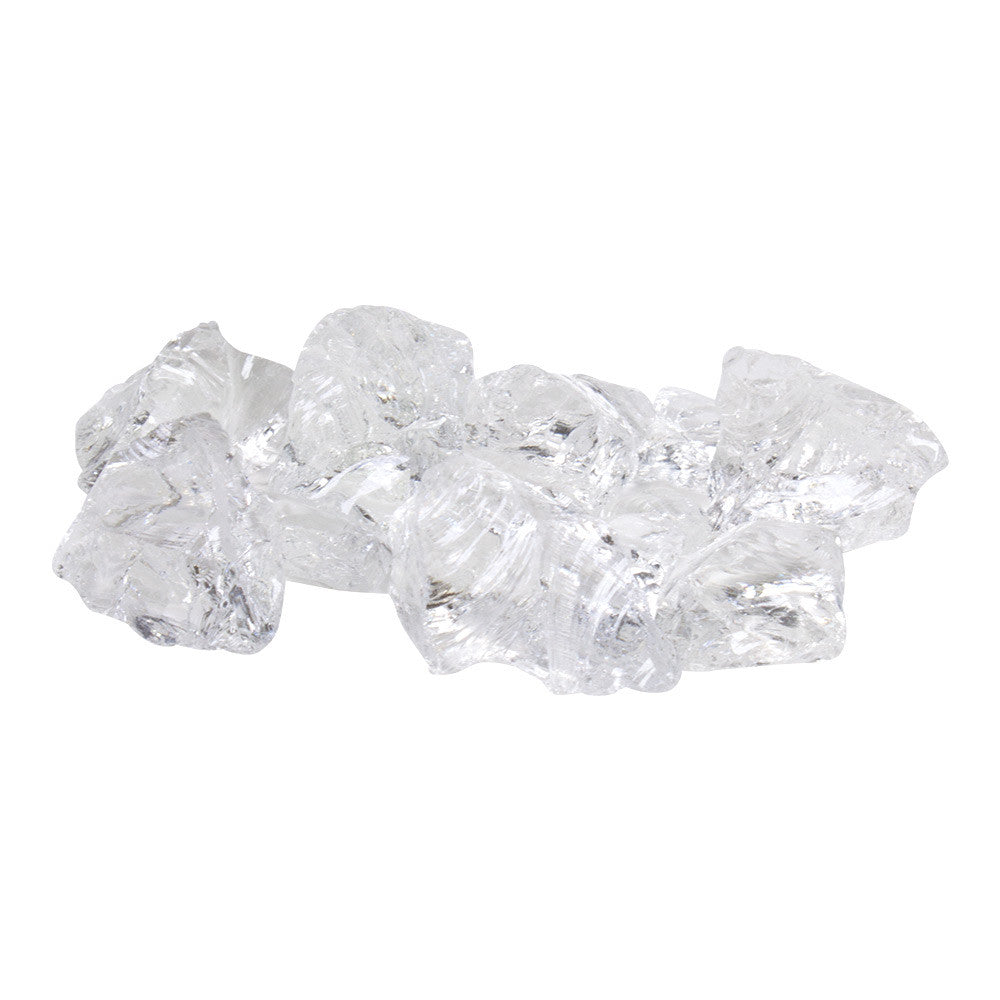 Pieces of Crystal Clear Fire Glass