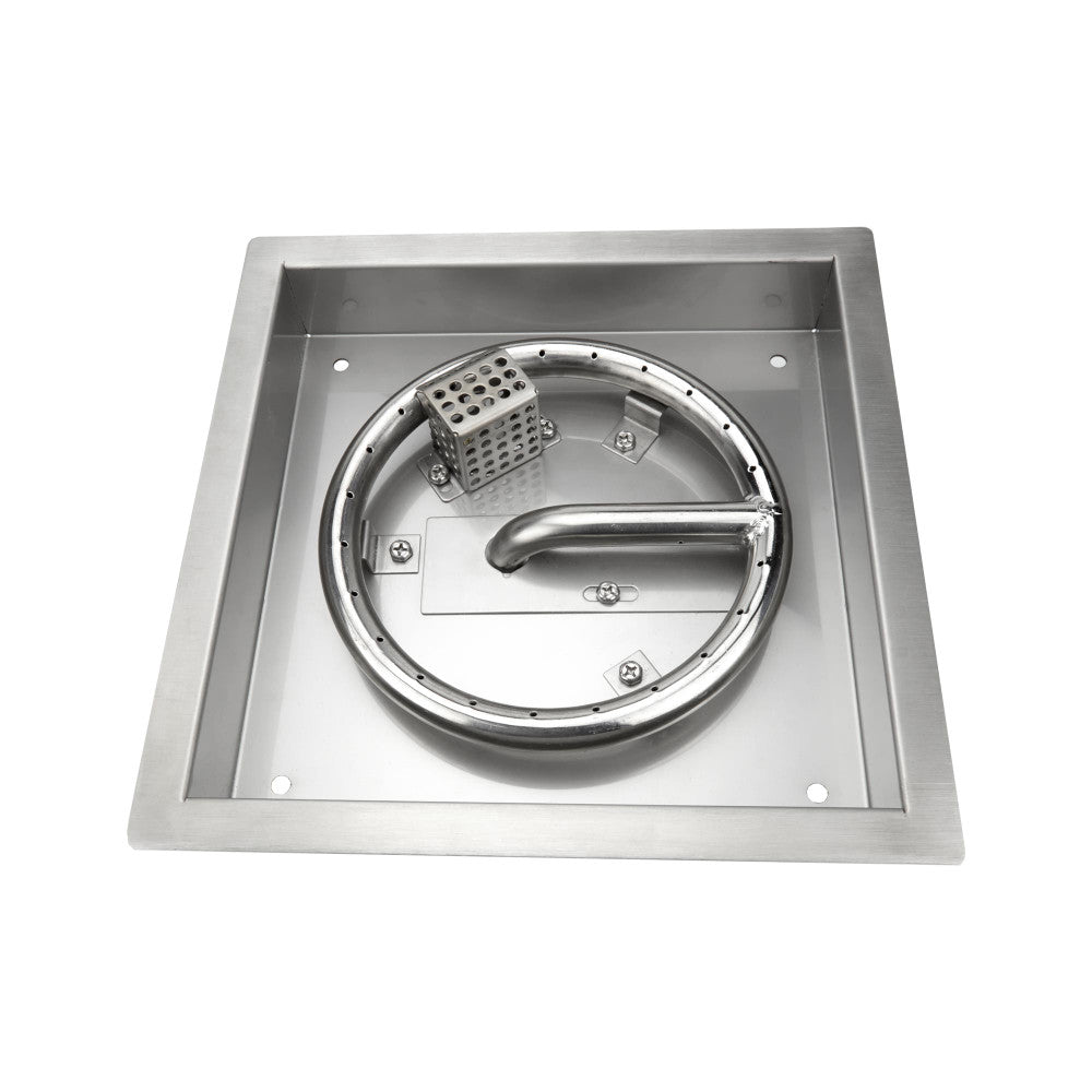 Overhead shot of the Pan in a 10" Square CSA Certified burner kit