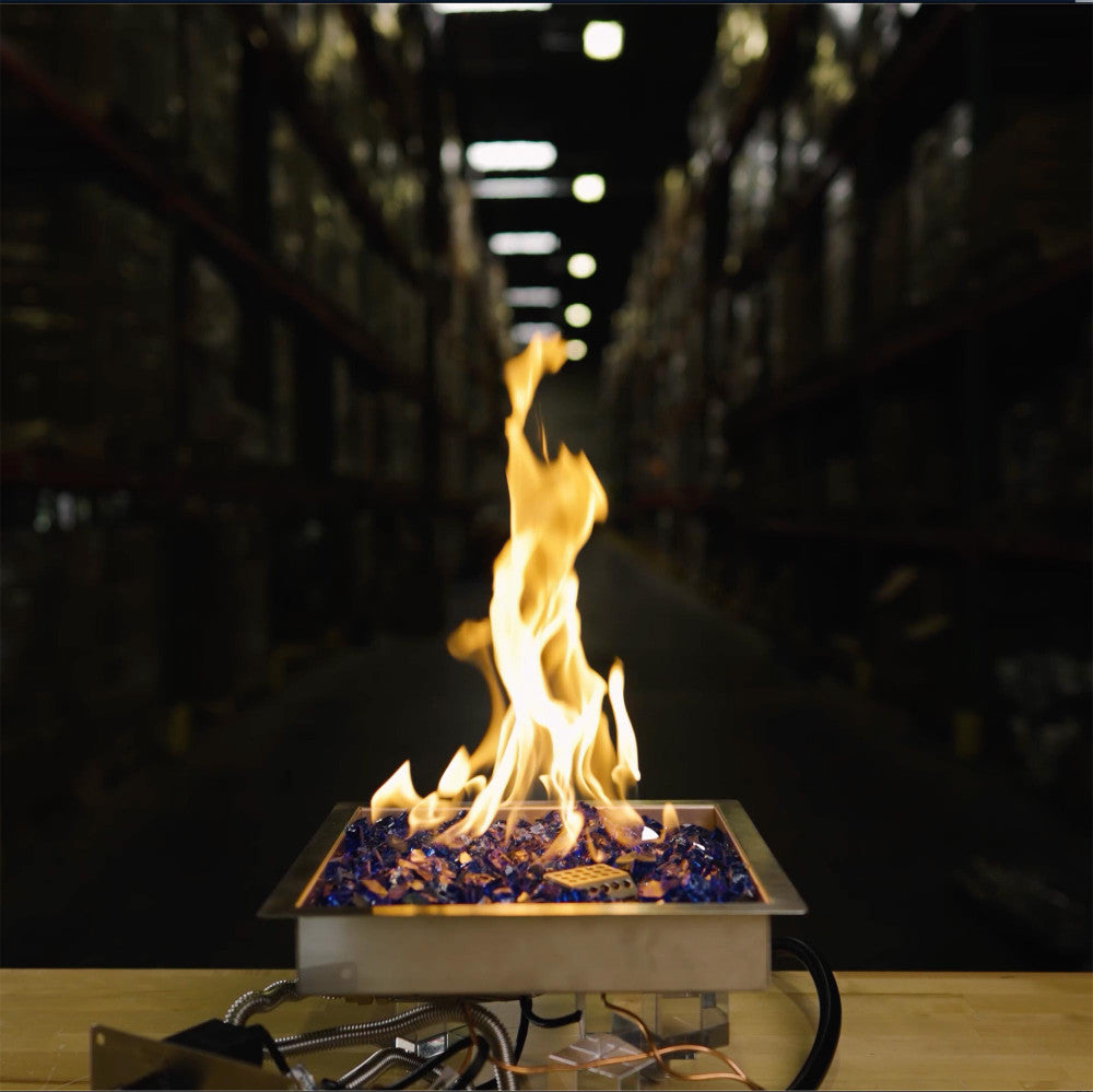 Large flame from a CSA Certified 10" Square Burner kit