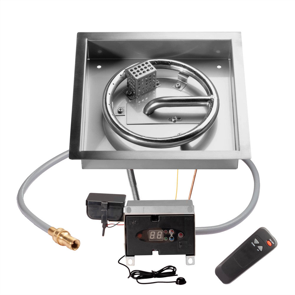 Celestial Remote Control 10" Square Natural Gas Fire pit