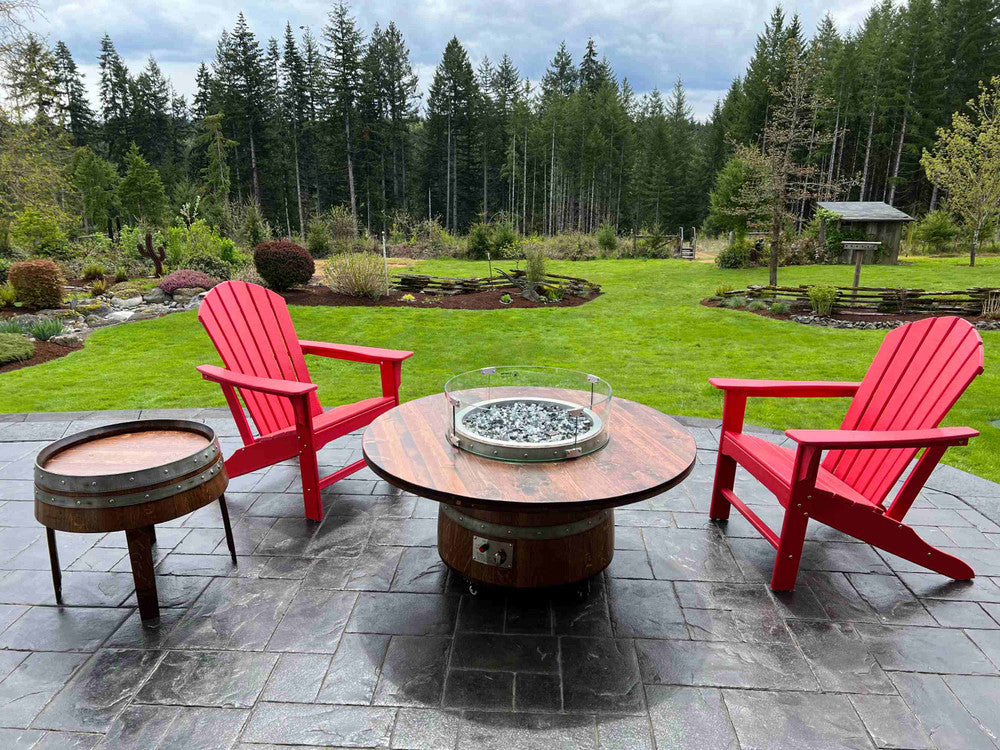 Low profile fire table with our 19" round Fire Pit burner kit