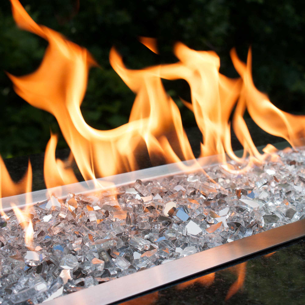 Tempered Fire Glass - 1/2" Diamond Starlight Reflective - Bulk 20 lb. Bag