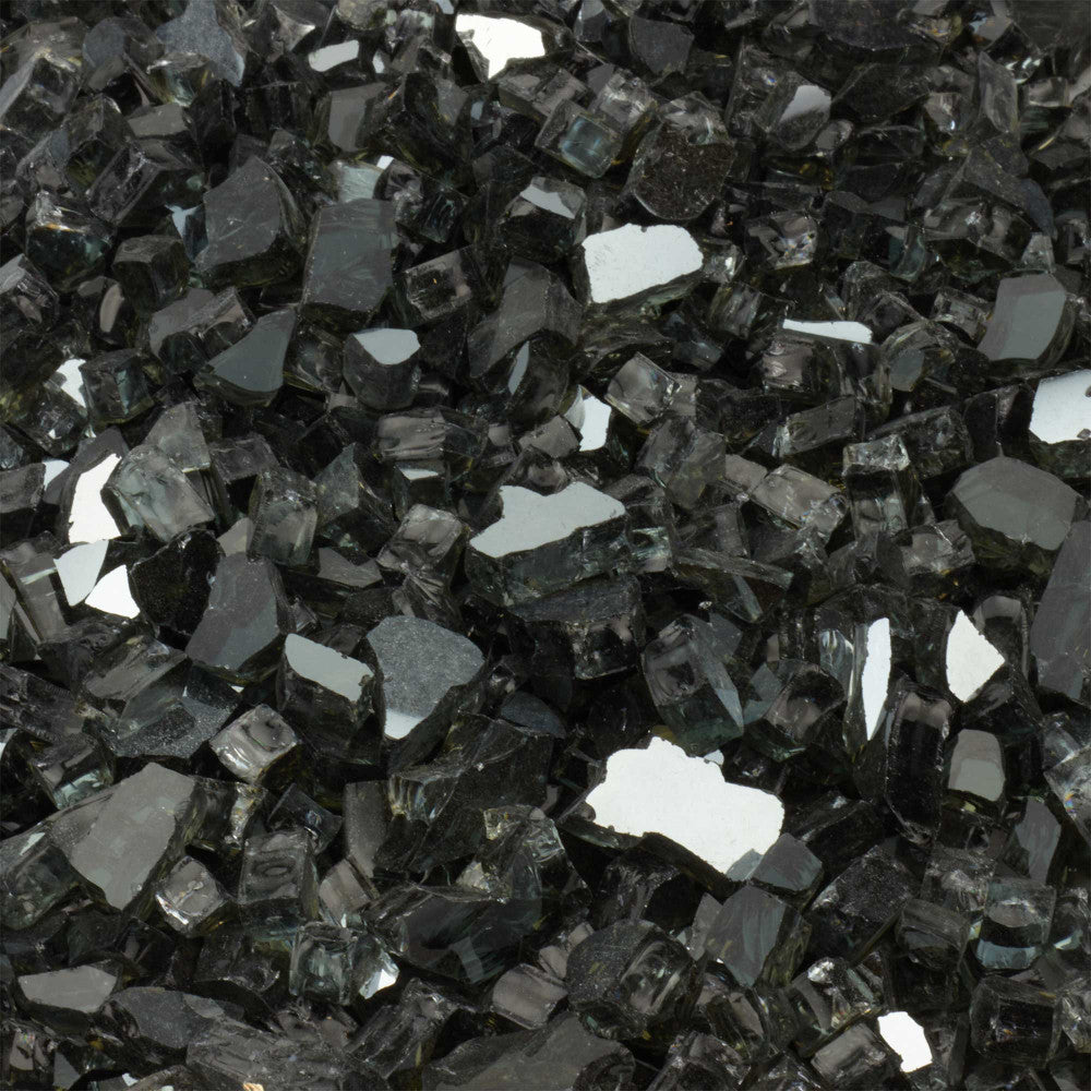 1/4" Dark Gray Reflective Fire Glass