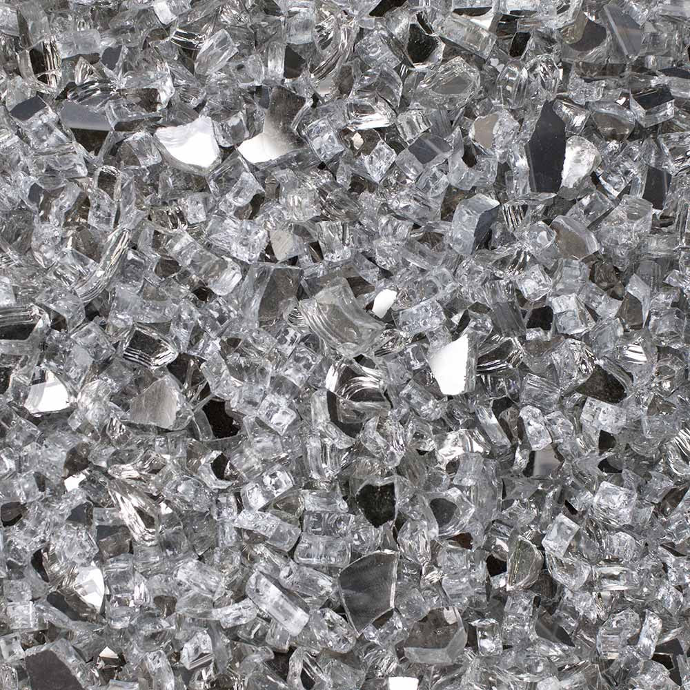 Tempered Fire Glass - 1/4" Diamond Starlight Reflective