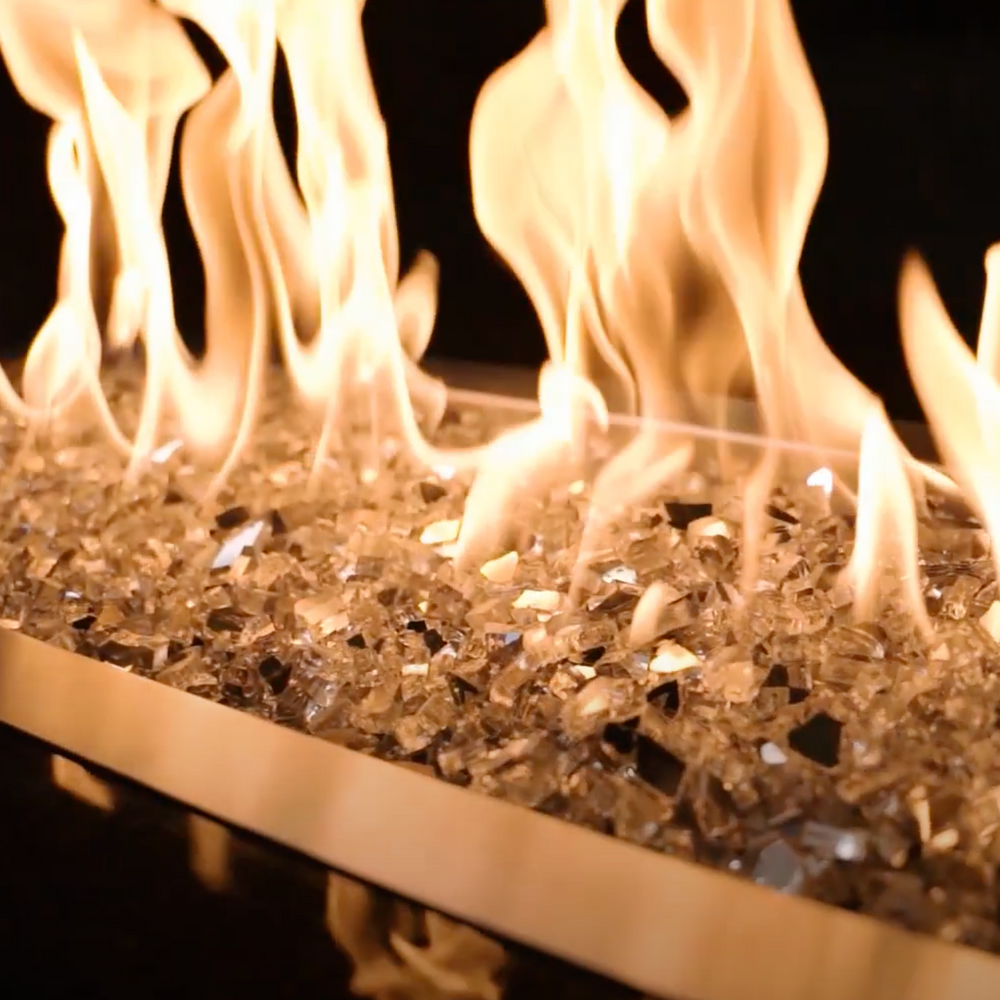 Tempered Fire Glass - 1/4" Diamond Starlight Reflective