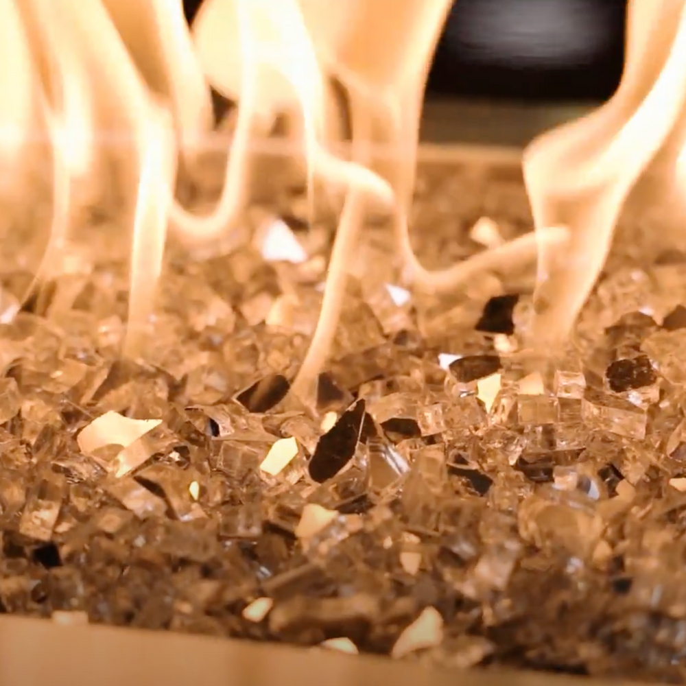 Tempered Fire Glass - 1/4" Diamond Starlight Reflective