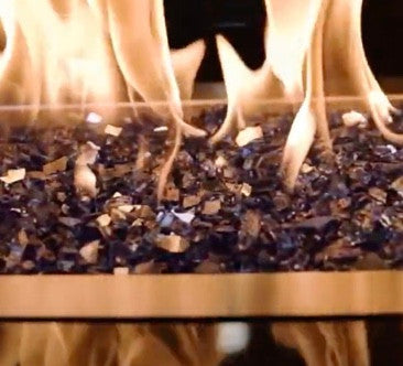 Tempered Fire Glass - 1/4" Meridian Blue Reflective