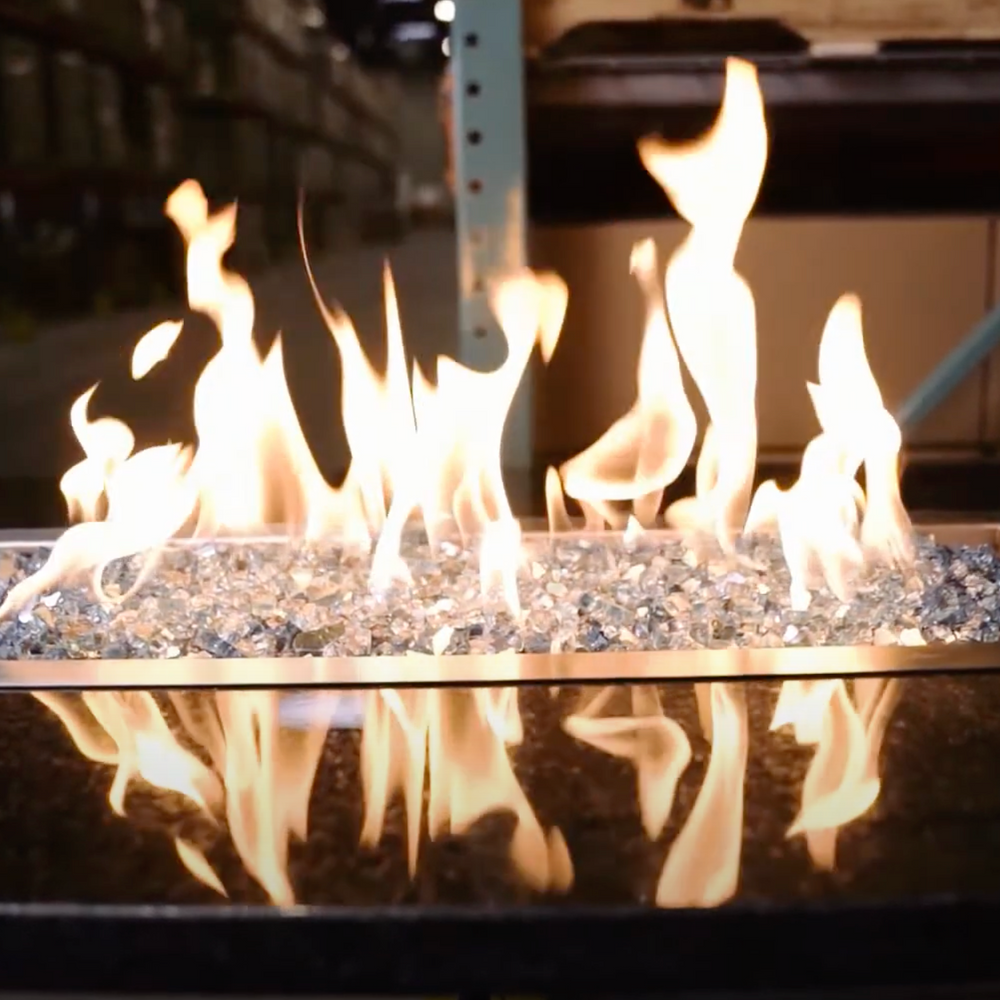 Tempered Fire Glass - 1/4" Neptune Blue Reflective