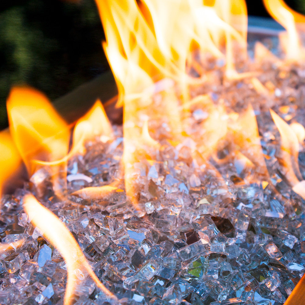 Tempered Fire Glass - 1/4" Platinum Moonlight Reflective