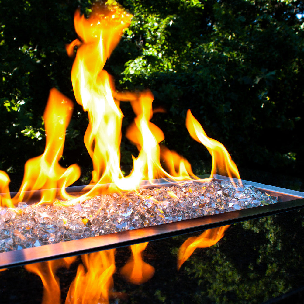 Tempered Fire Glass - 1/4" Platinum Moonlight Reflective