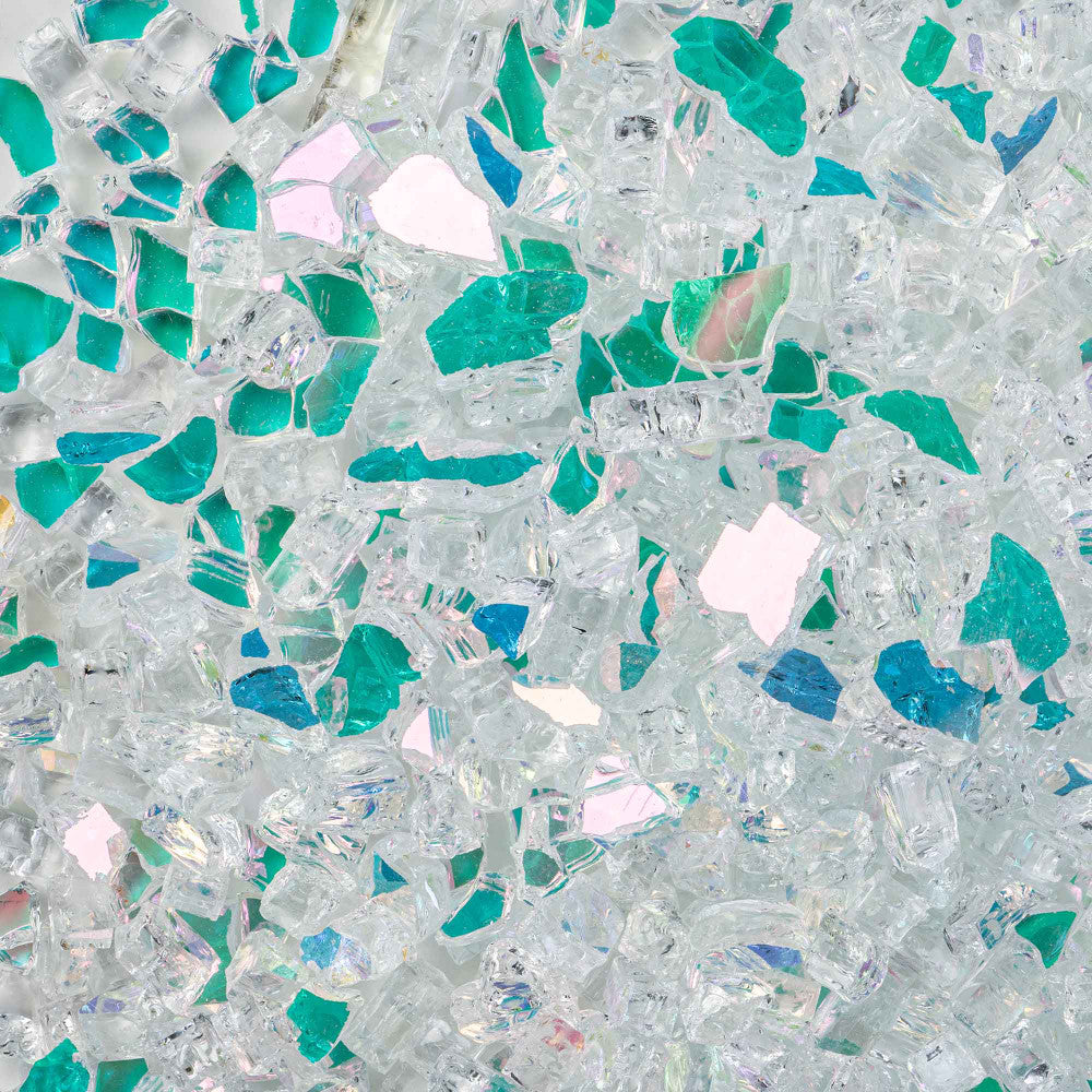 Tempered Fire Glass - 1/4" Iridescent Rainbow