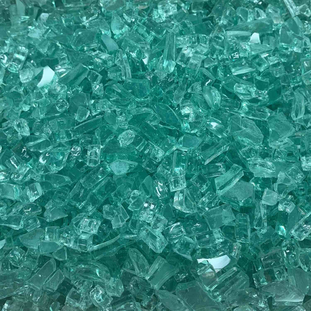 Light Green Clear Fire Glass - Bulk Savings Package