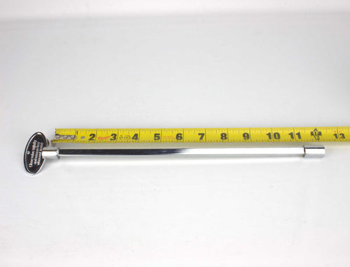 12" Universal Gas Valve Key next to measuring tape