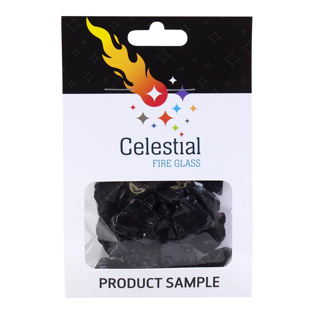 Crushed Fire Glass - Onyx Black 1/2" to 3/4"