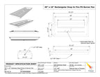 Specifications of 30" x 10" Drop-In Fire Pit Burner Pan