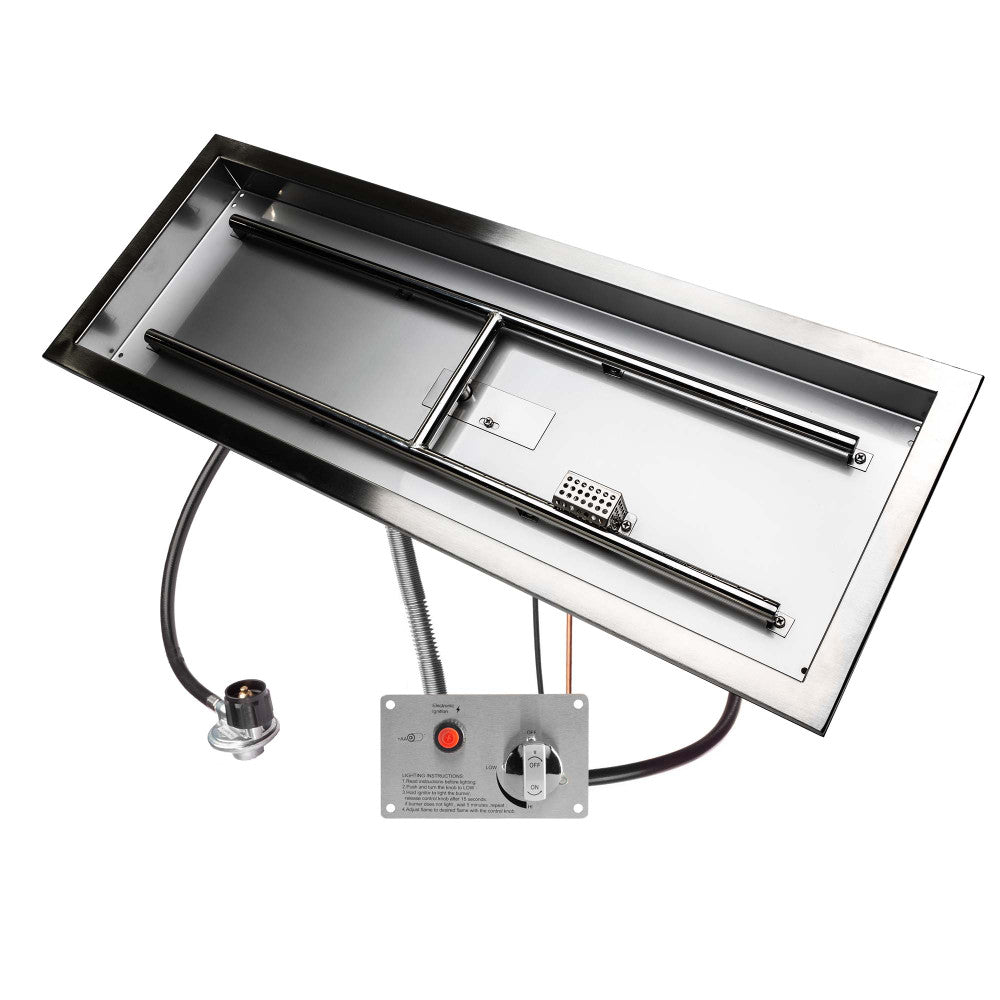CSA Certified Stainless Steel Drop In Fire Pit Pan Kit, 36
