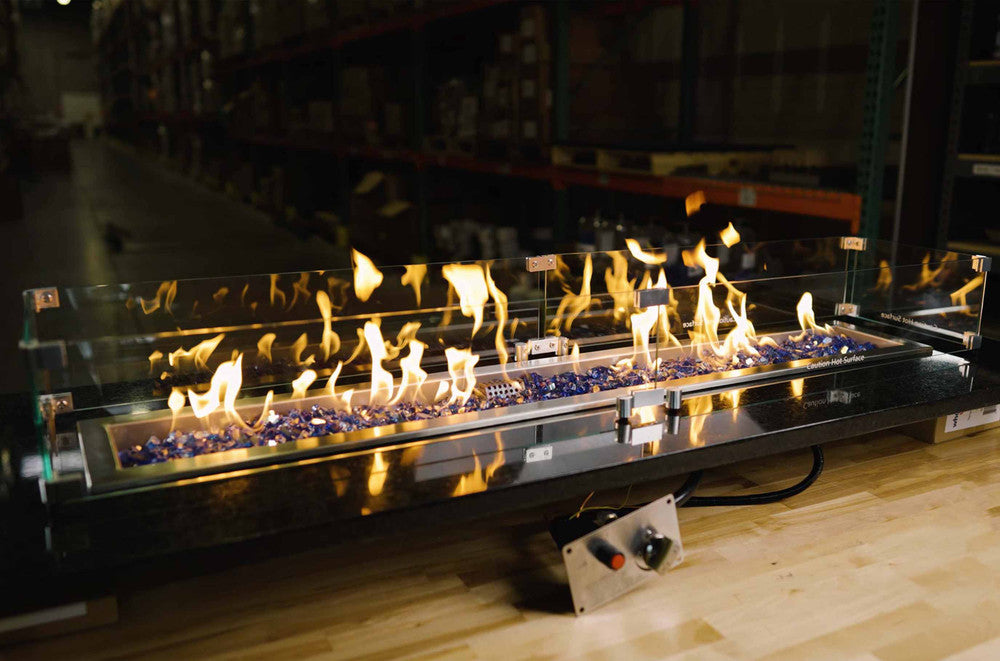 Flame Guard for 48" x 6" fire pit around a flame