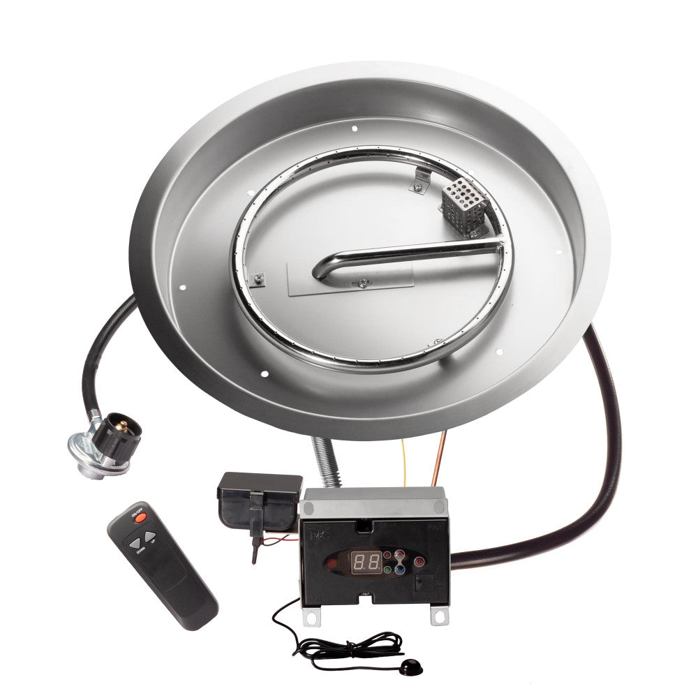 Celestial 19" Round Remote Control propane fire pit kit