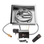 Celestial Remote Control 10" Square Natural Gas Fire pit