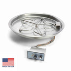 HPC Fire 19" Round fire pit insert with push button ignition