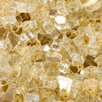 Swatch of Half Inch Yellow Gold Mirror-like Fire Glass