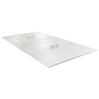 Flat Cover for Outdoor Fire Pits, Brushed Aluminum, Rectangular, Custom Size